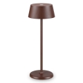 Ideal Lux - Lámpara exterior táctil LED regulable PURE LED/1,5W/3,7V 2200 mAh CRI 90 IP54 marrón